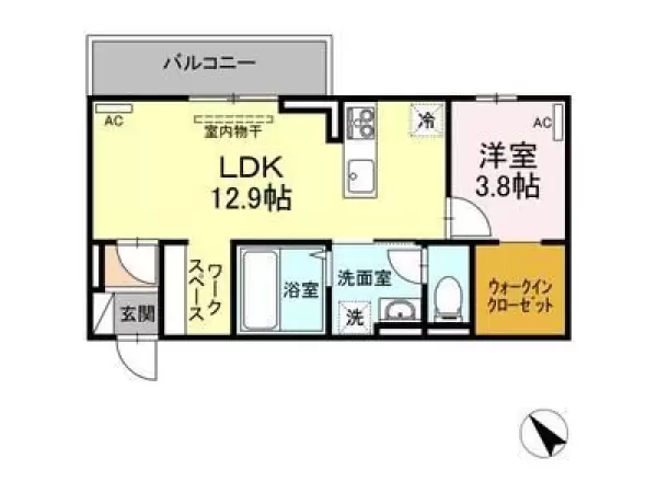 203号室の間取り図