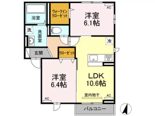 205号室の間取り図