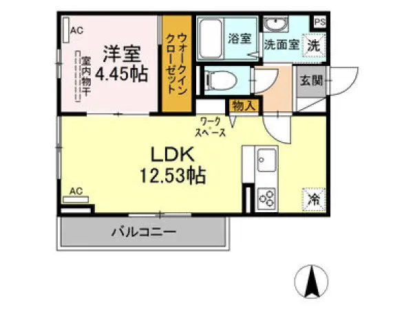 201号室の間取り図