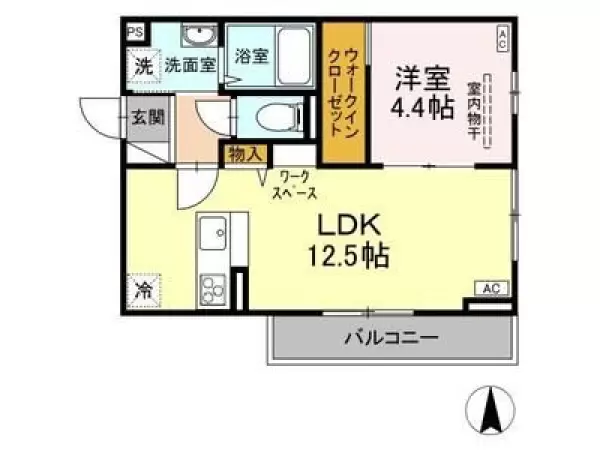 205号室の間取り図