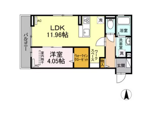 302号室の間取り図