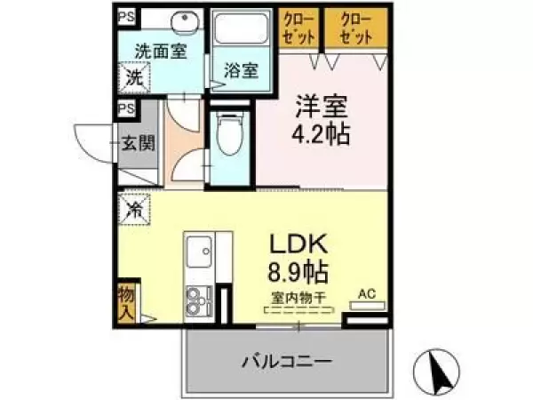 305号室の間取り図