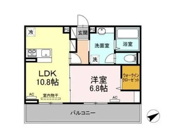 202号室の間取り図