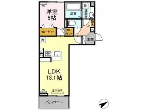 203号室の間取り図