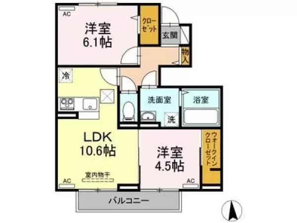 102号室の間取り図