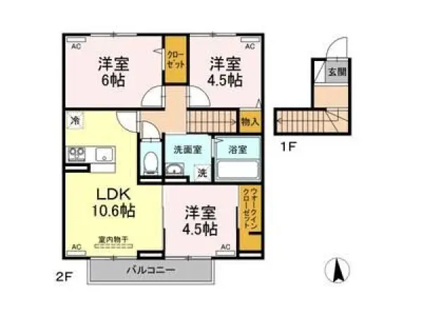 202号室の間取り図