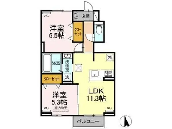102号室の間取り図