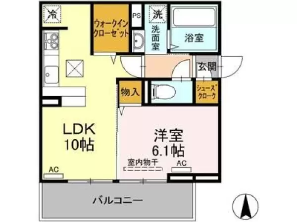 101号室の間取り図