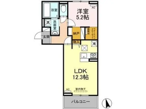 105号室の間取り図