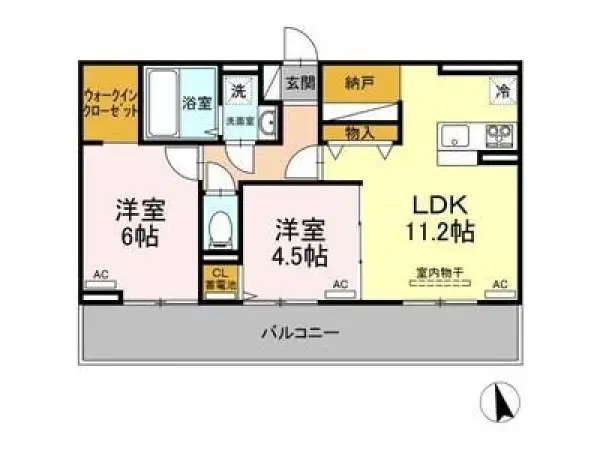 302号室の間取り図