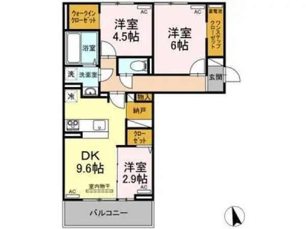 303号室の間取り図