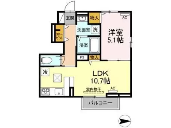 101号室の間取り図