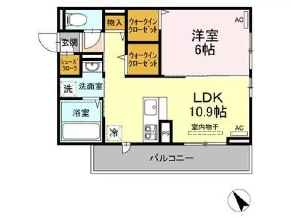 305号室の間取り図