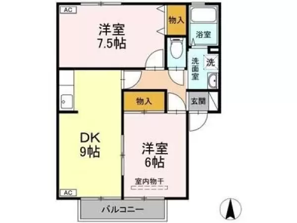 201号室の間取り図