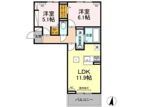 101号室の間取り図