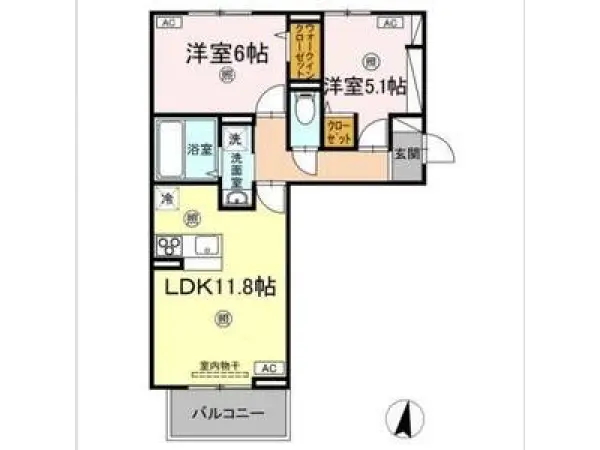 303号室の間取り図