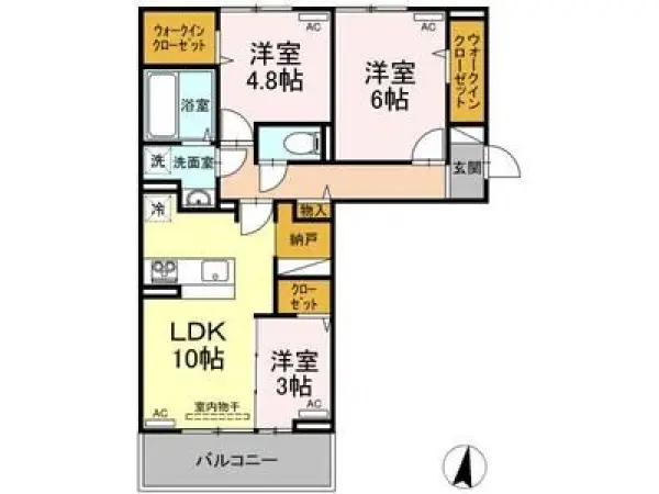 307号室の間取り図