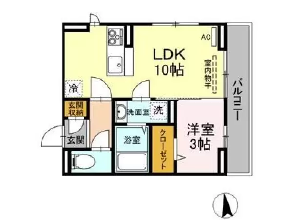 201号室の間取り図
