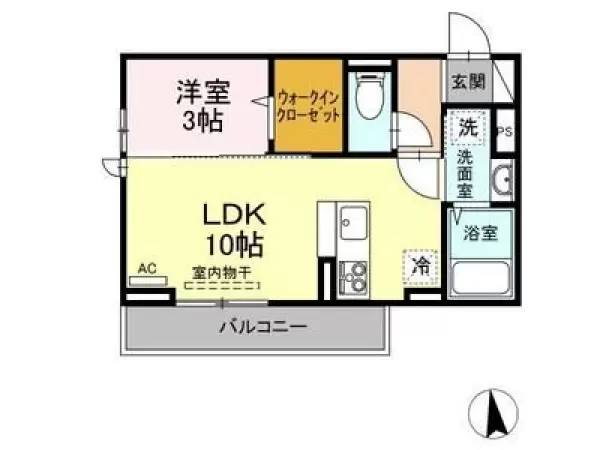 203号室の間取り図