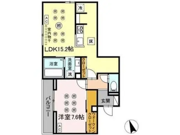 105号室の間取り図