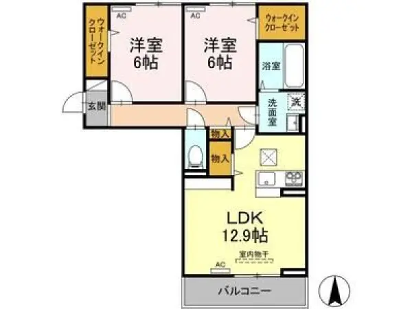 101号室の間取り図