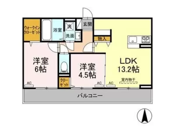 302号室の間取り図