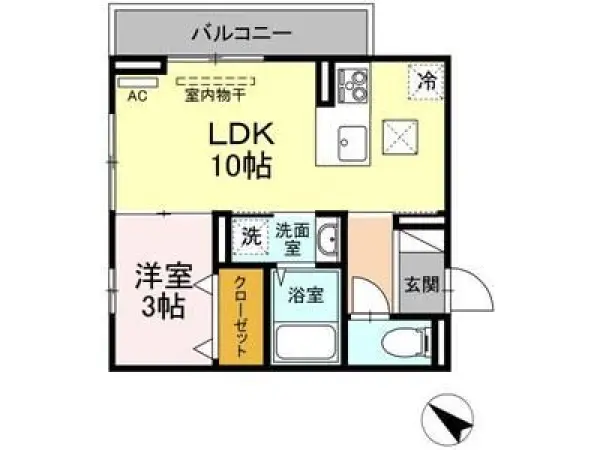 105号室の間取り図