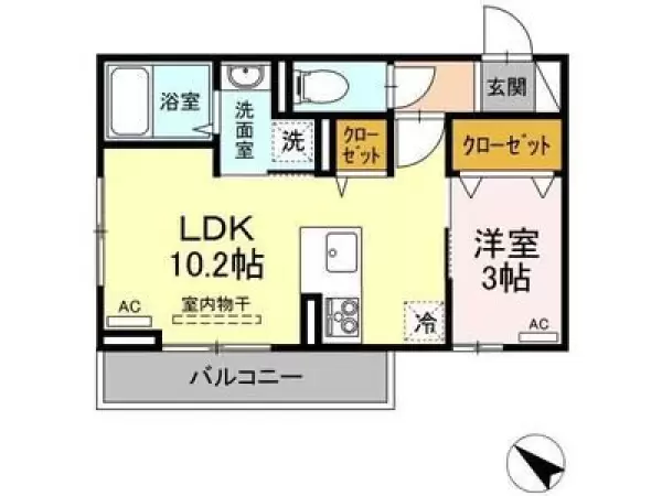 203号室の間取り図