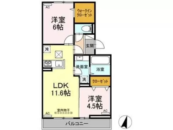 102号室の間取り図