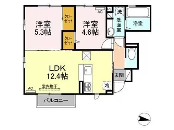 101号室の間取り図
