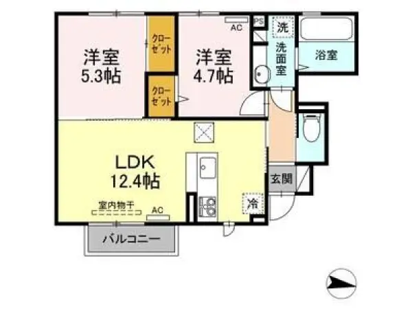 102号室の間取り図