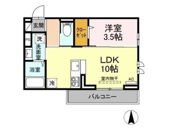 302号室の間取り図