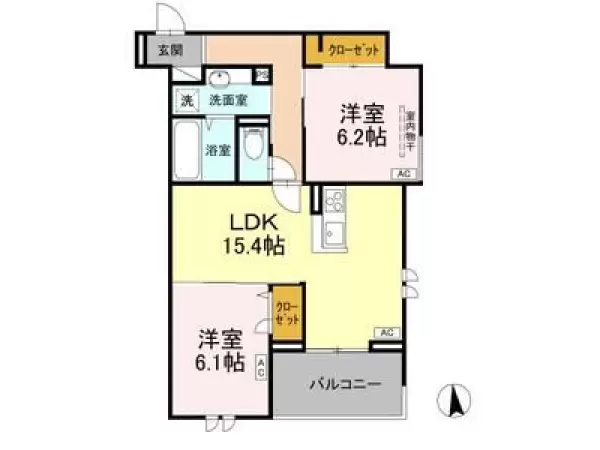 301号室の間取り図