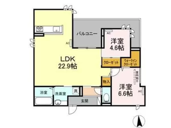 303号室の間取り図