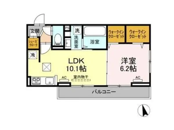 102号室の間取り図