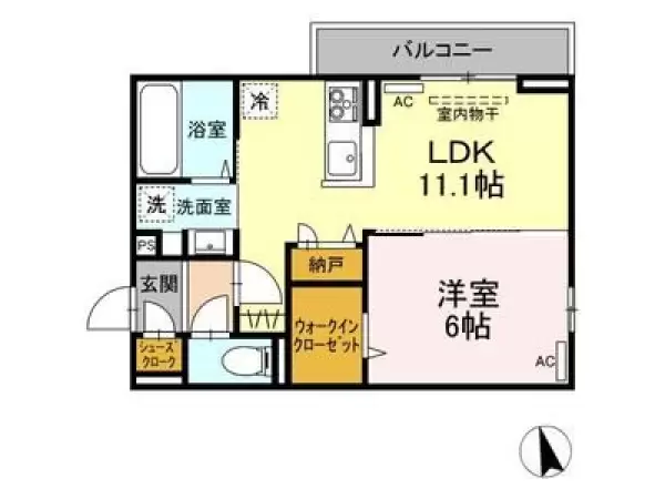 201号室の間取り図