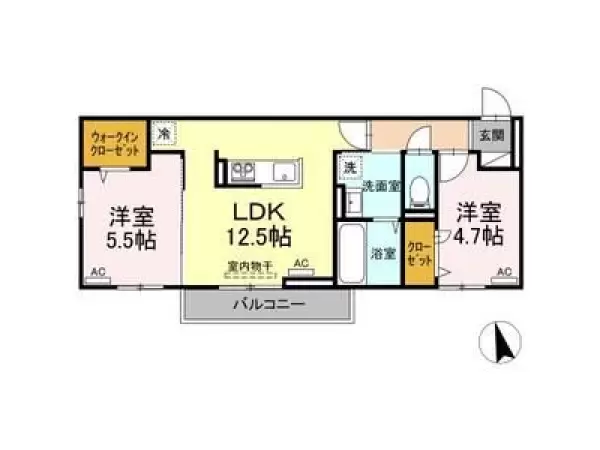 203号室の間取り図