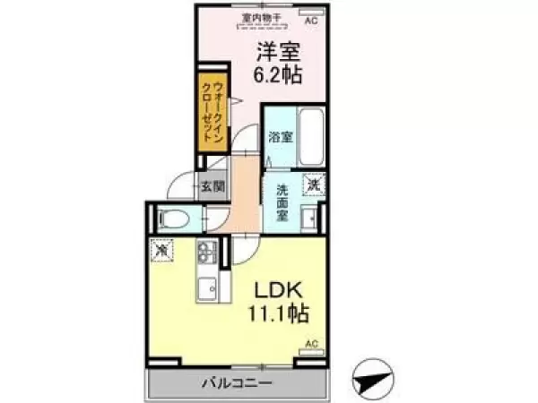 301号室の間取り図