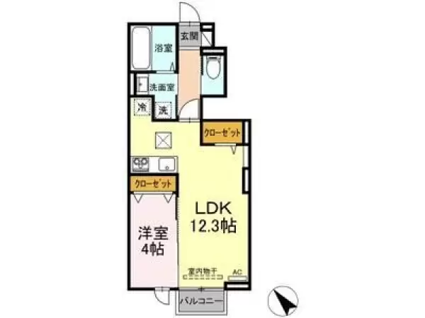 102号室の間取り図