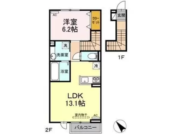 205号室の間取り図