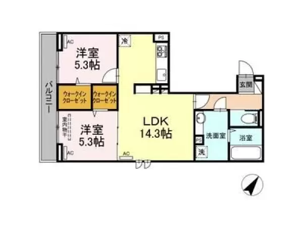 203号室の間取り図