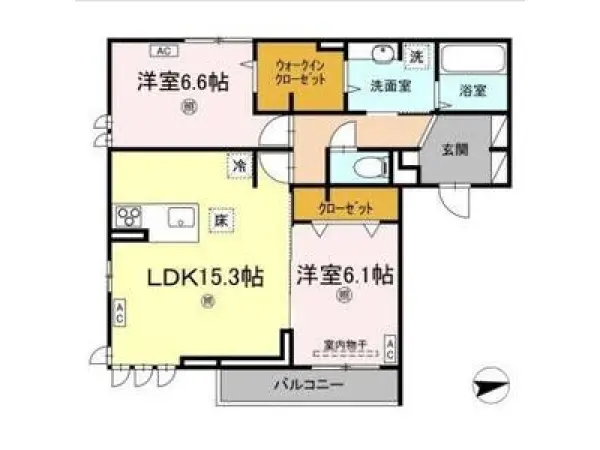 101号室の間取り図