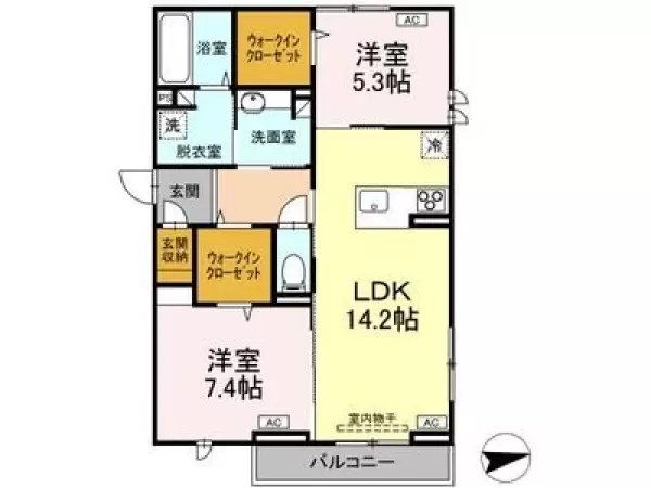 202号室の間取り図