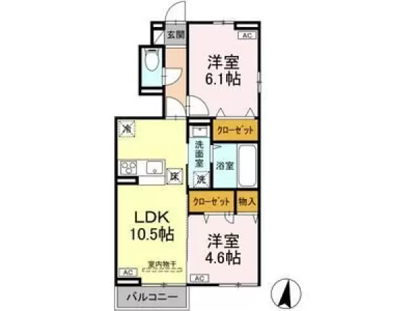 101号室の間取り図