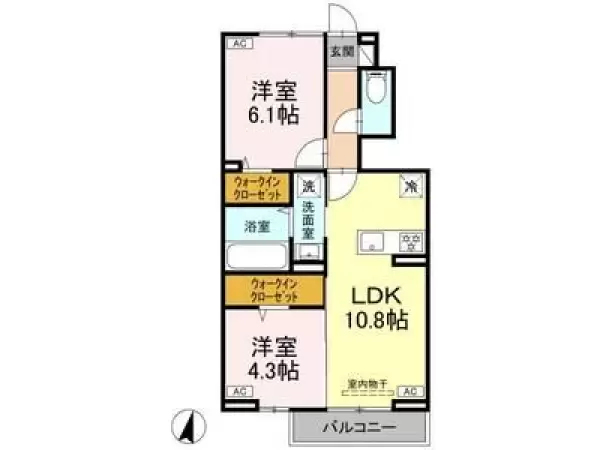 105号室の間取り図