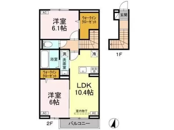 202号室の間取り図