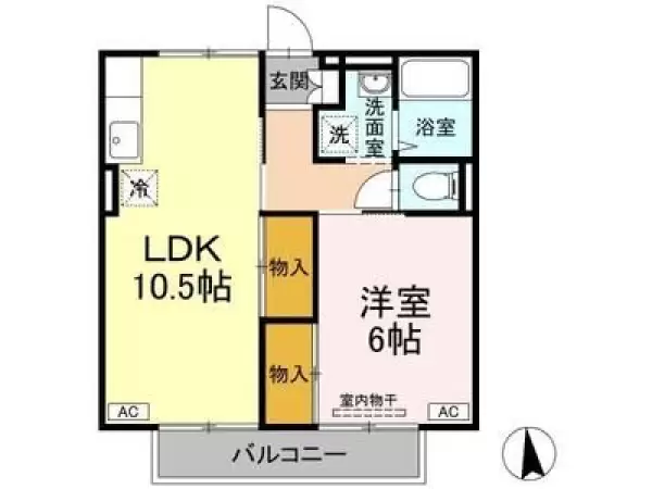 201号室の間取り図