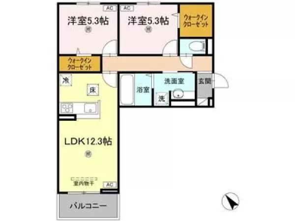 103号室の間取り図