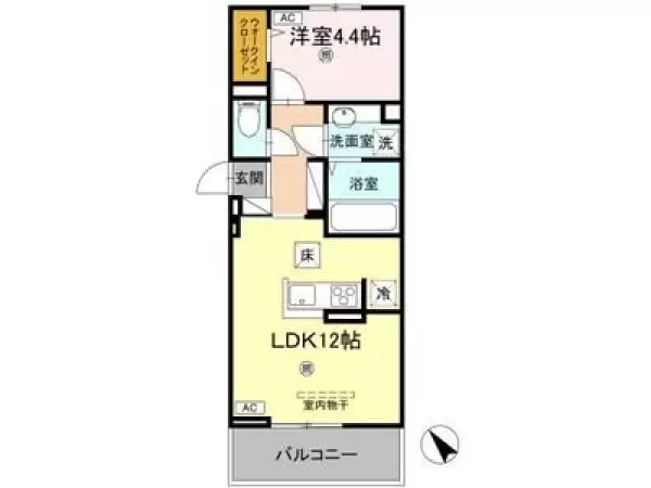 105号室の間取り図