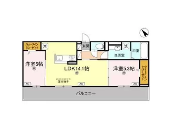 202号室の間取り図
